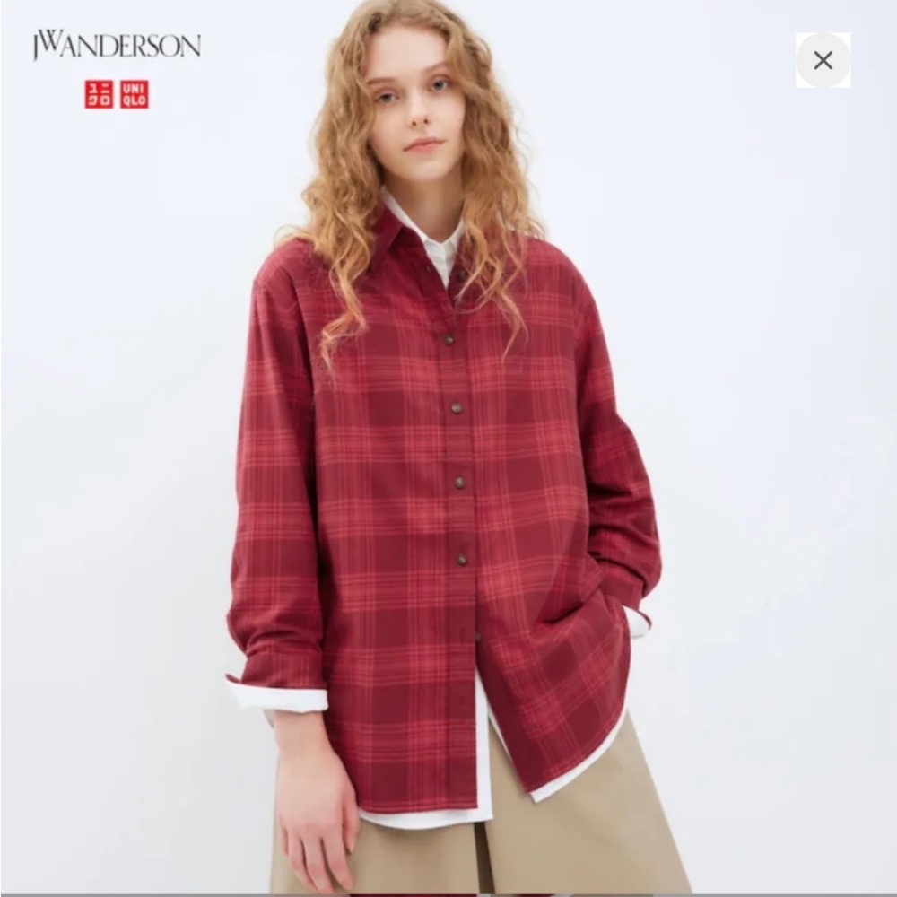 JW Anderson x Uniqlo Red Plaid Shirt XS